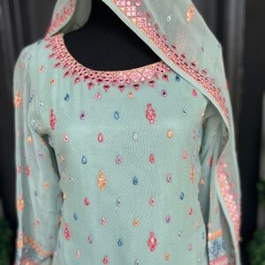 Blue ghara salwar